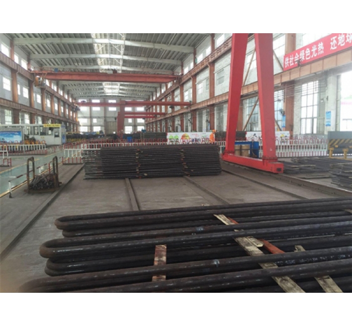 二期鍋爐水冷壁折焰角彎管，內螺紋管Φ63.5×6.6min，材質SA-210C